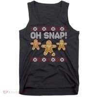 Gingerbread Oh Snap Ugly Christmas Sweater Tank Top thumb 0