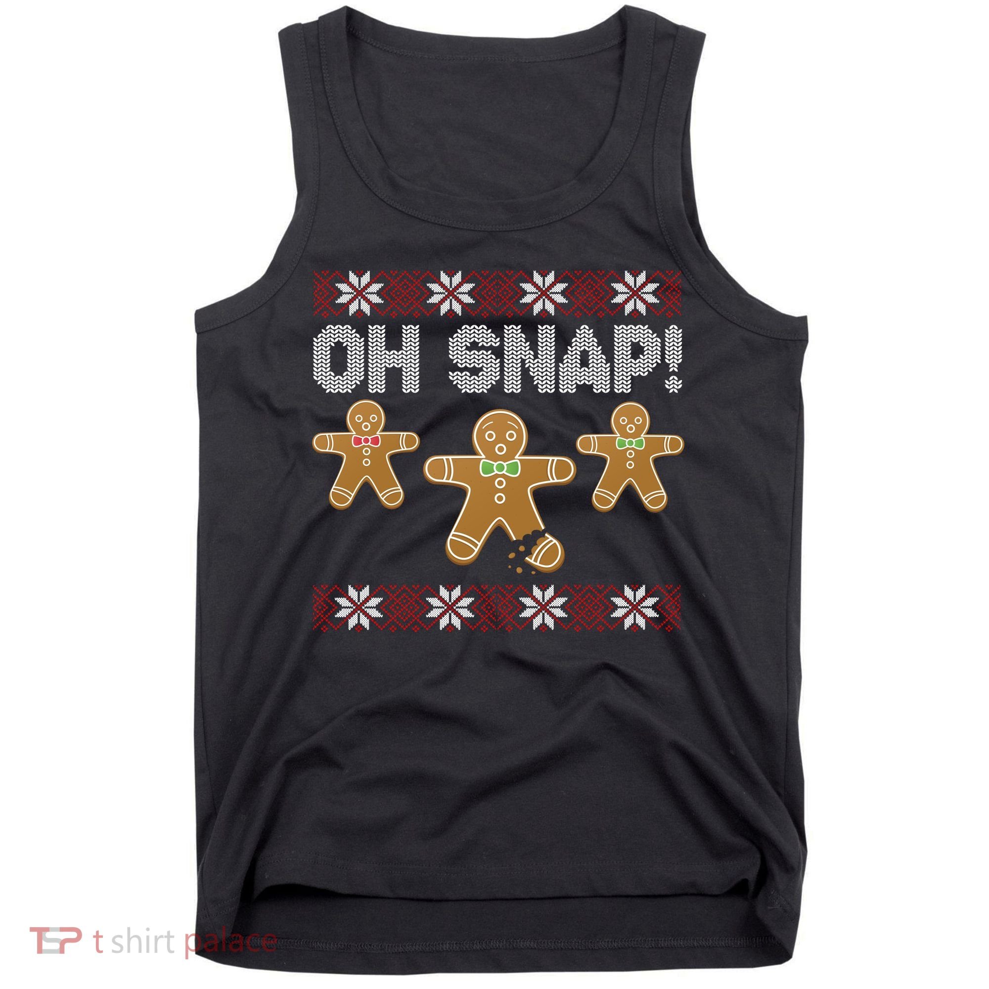 Gingerbread Oh Snap Ugly Christmas Sweater Tank Top