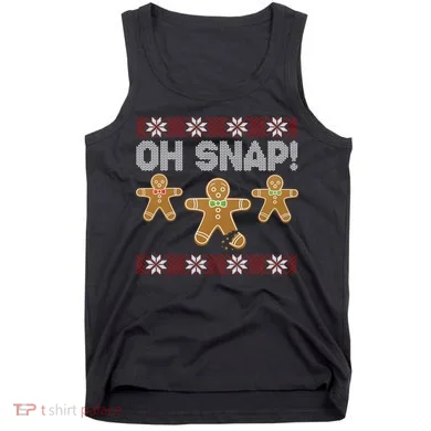 Gingerbread Oh Snap Ugly Christmas Sweater Tank Top