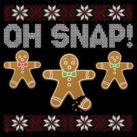 Gingerbread Oh Snap Ugly Christmas Sweater Toddler T-Shirt thumb 4