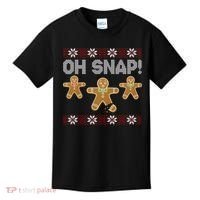 Gingerbread Oh Snap Ugly Christmas Sweater Kids T-Shirt thumb 0
