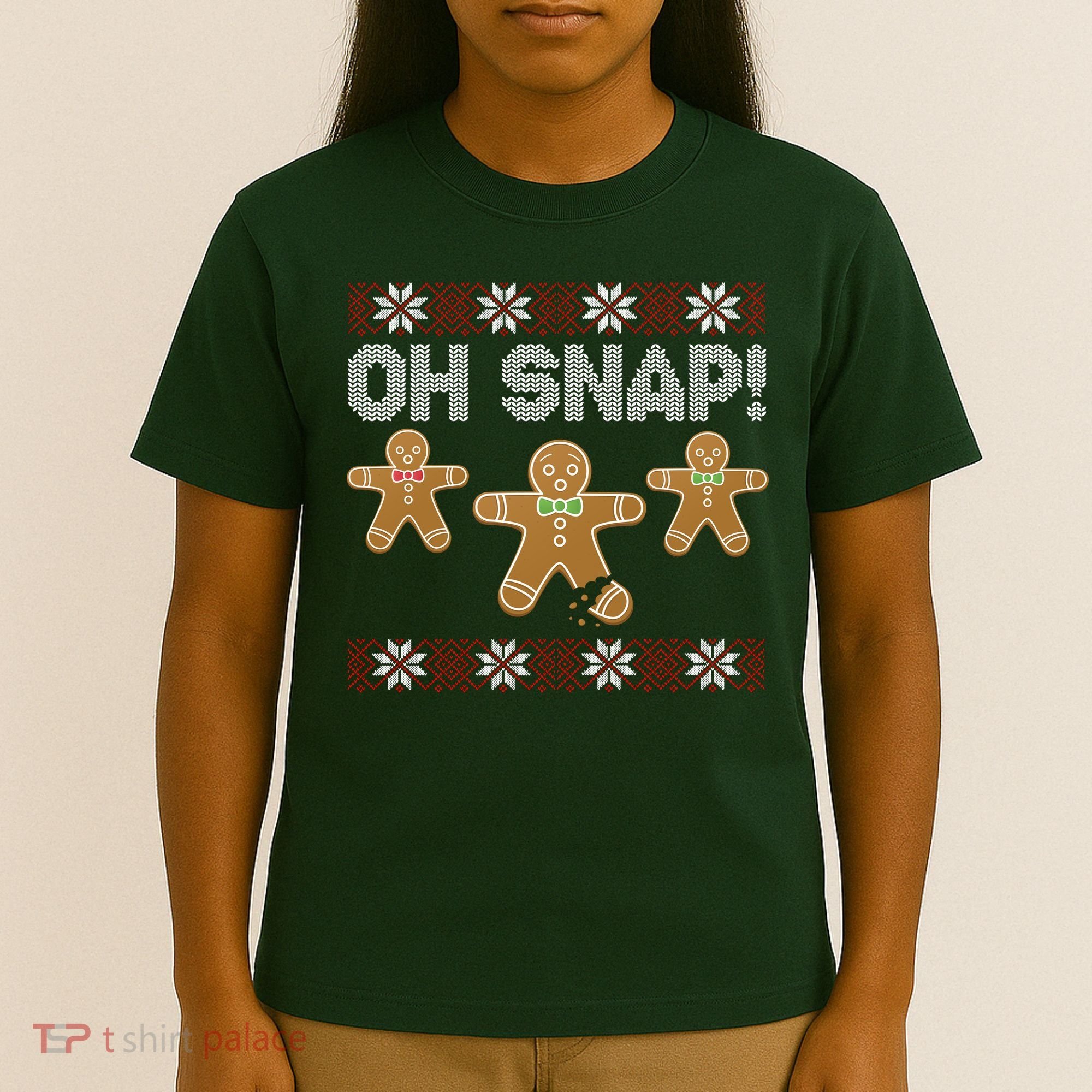Gingerbread Oh Snap Ugly Christmas Sweater T-Shirt