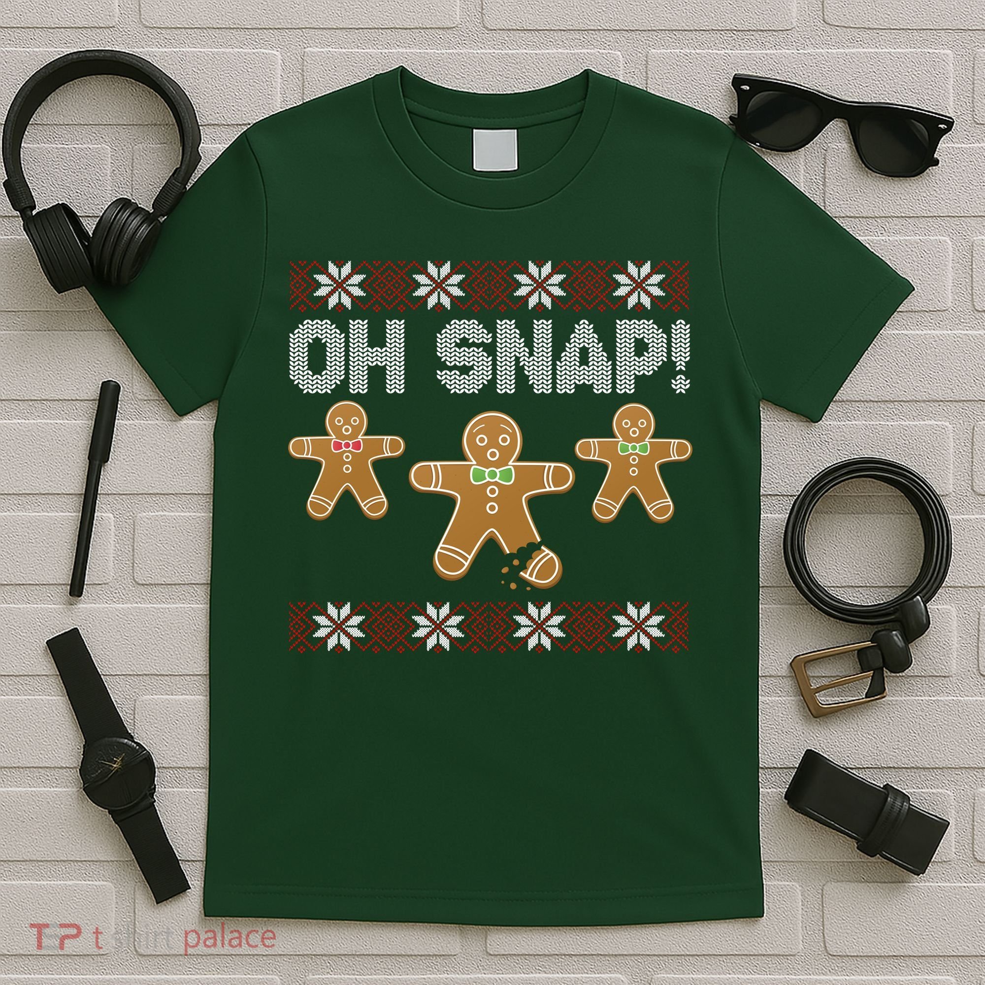 Gingerbread Oh Snap Ugly Christmas Sweater T-Shirt
