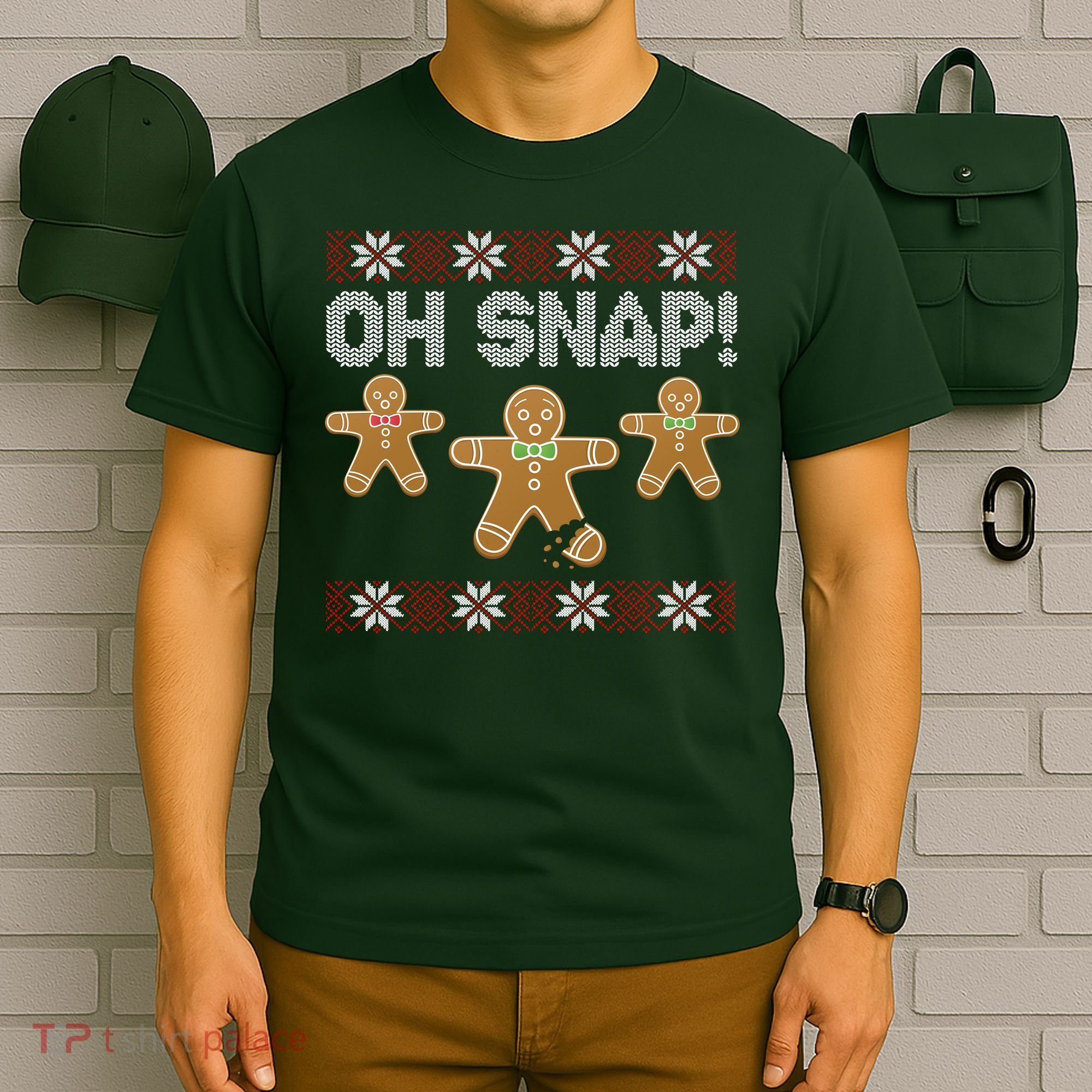 Gingerbread Oh Snap Ugly Christmas Sweater T-Shirt