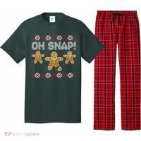 Gingerbread Oh Snap Ugly Christmas Sweater Pajama Set thumb 0