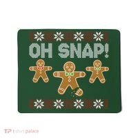 Gingerbread Oh Snap Ugly Christmas Sweater Mousepad thumb 0