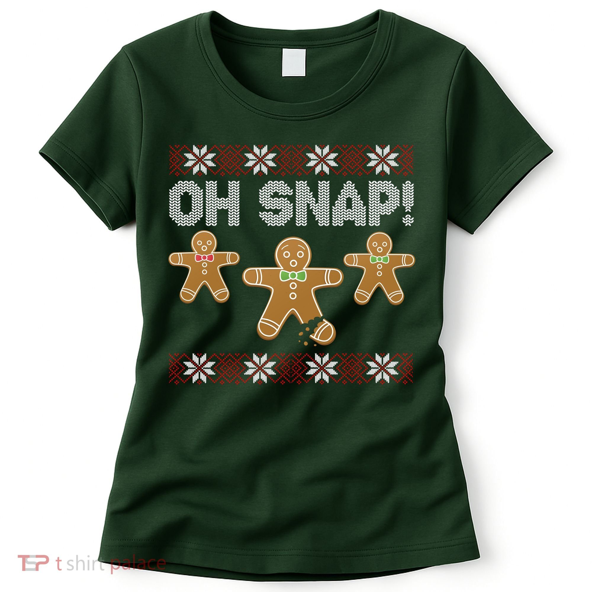 Gingerbread Oh Snap Ugly Christmas Sweater Women's T-Shirt