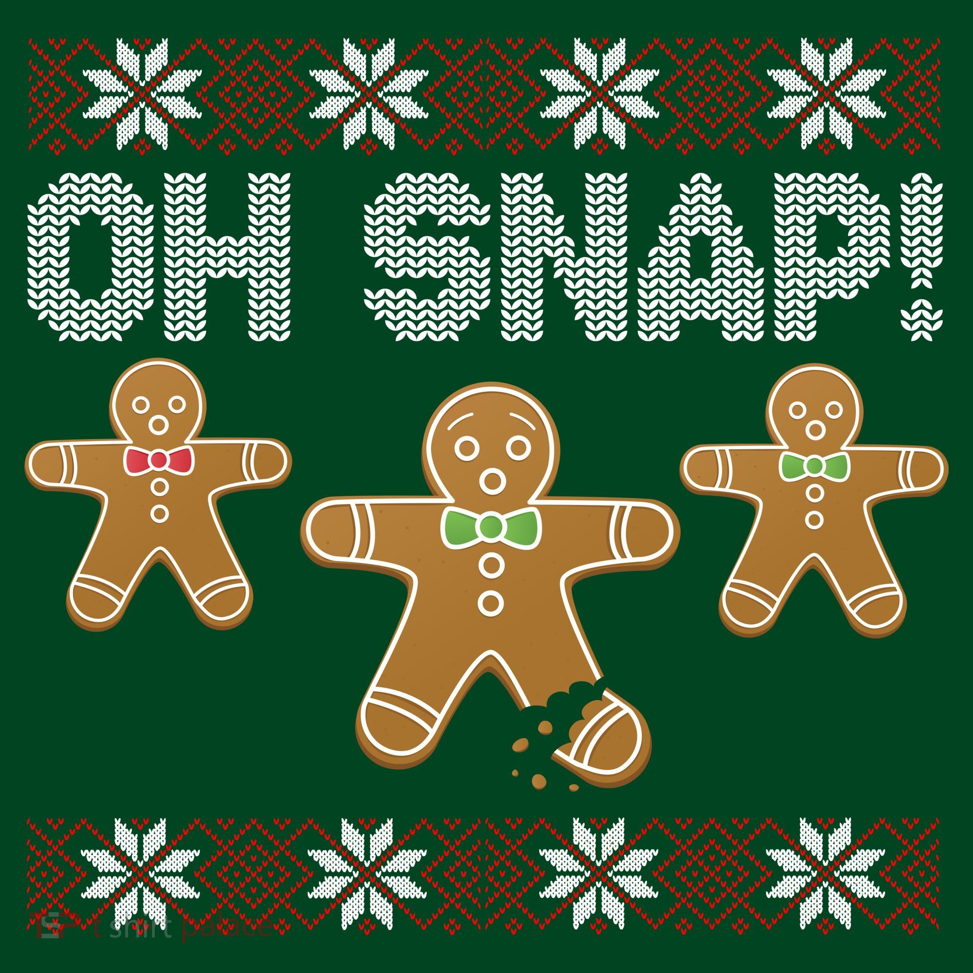 Gingerbread Oh Snap Ugly Christmas Sweater Women's T-Shirt