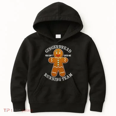 Gingerbread Running Team Kids Hoodie