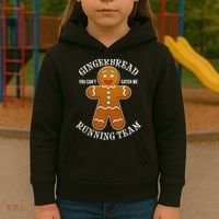 Gingerbread Running Team Kids Hoodie thumb 3