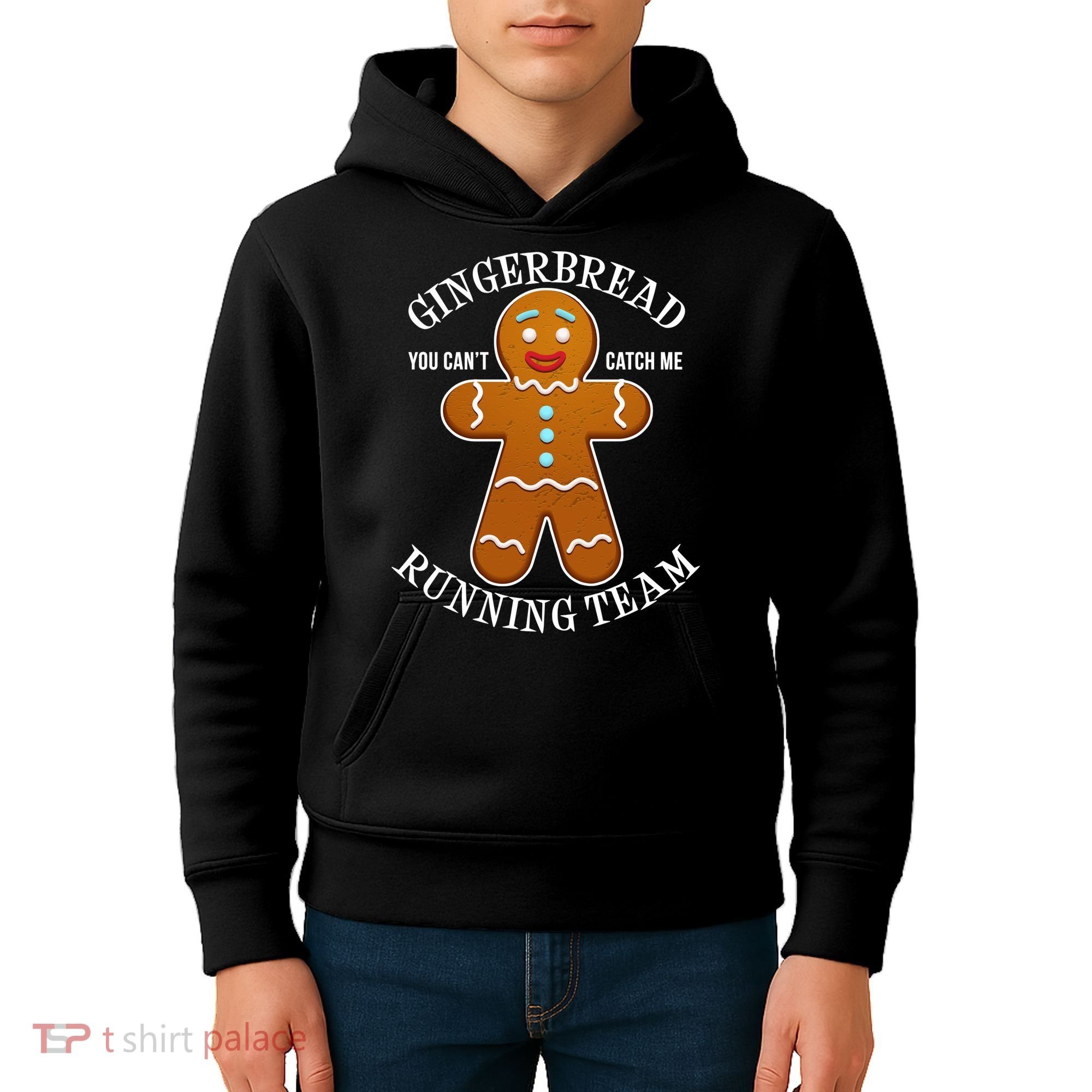 Gingerbread Running Team Kids Hoodie