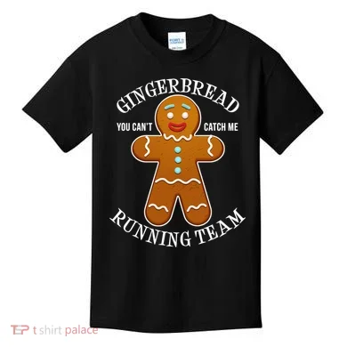 Gingerbread Running Team Kids T-Shirt
