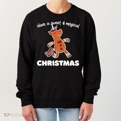 Gingerbread Unicorn Cookie Magical Christmas Women's Sweatshirt