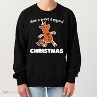 Gingerbread Unicorn Cookie Magical Christmas Women's Sweatshirt thumb 0