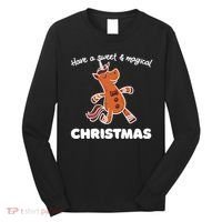 Gingerbread Unicorn Cookie Magical Christmas Long Sleeve Shirt thumb 0