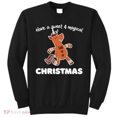 Gingerbread Unicorn Cookie Magical Christmas Sweatshirt