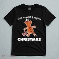 Gingerbread Unicorn Cookie Magical Christmas T-Shirt thumb 5