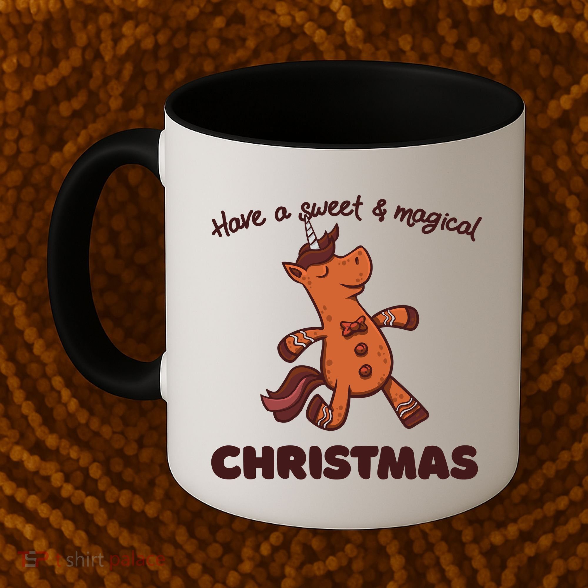 Gingerbread Unicorn Cookie Magical Christmas Coffee Mug