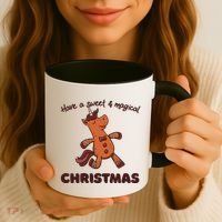 Gingerbread Unicorn Cookie Magical Christmas Coffee Mug thumb 3
