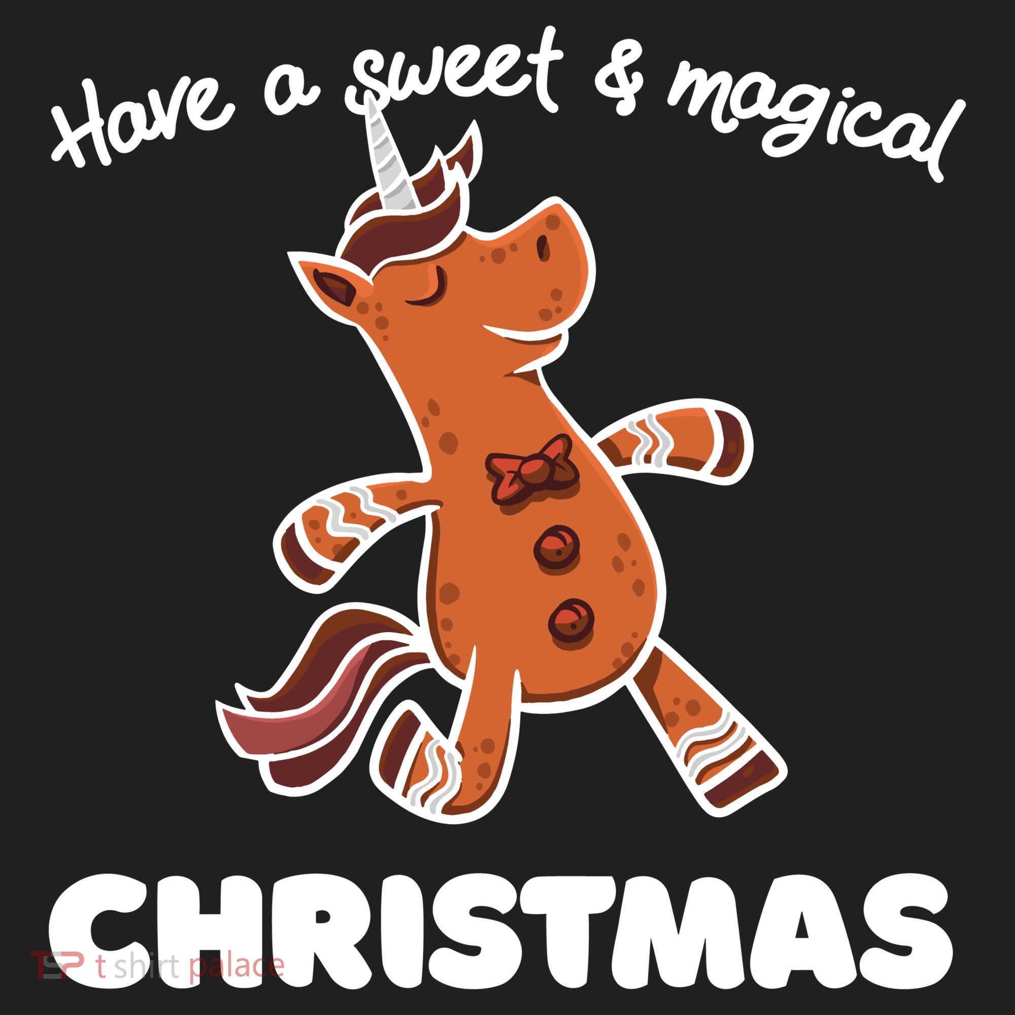 Gingerbread Unicorn Cookie Magical Christmas Beanie