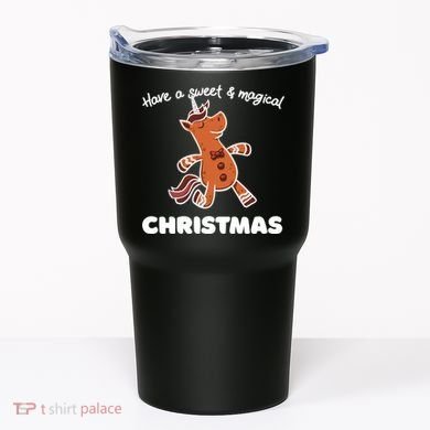 Gingerbread Unicorn Cookie Magical Christmas Tumbler