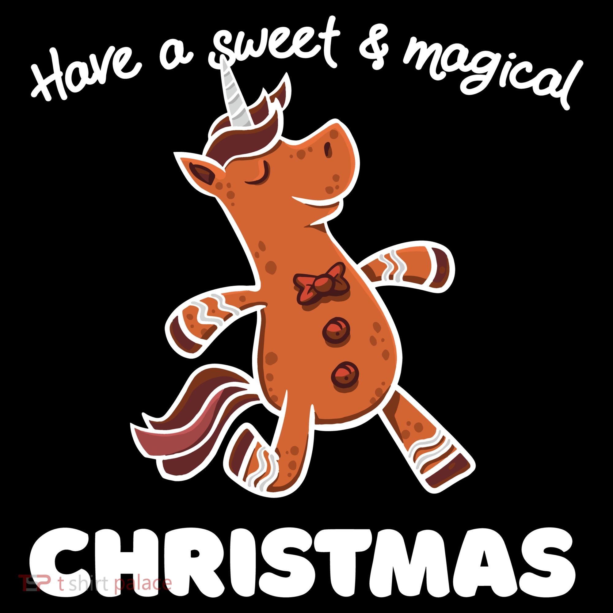 Gingerbread Unicorn Cookie Magical Christmas Mousepad