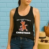 Gingerbread Unicorn Cookie Magical Christmas Women's Tank Top thumb 2