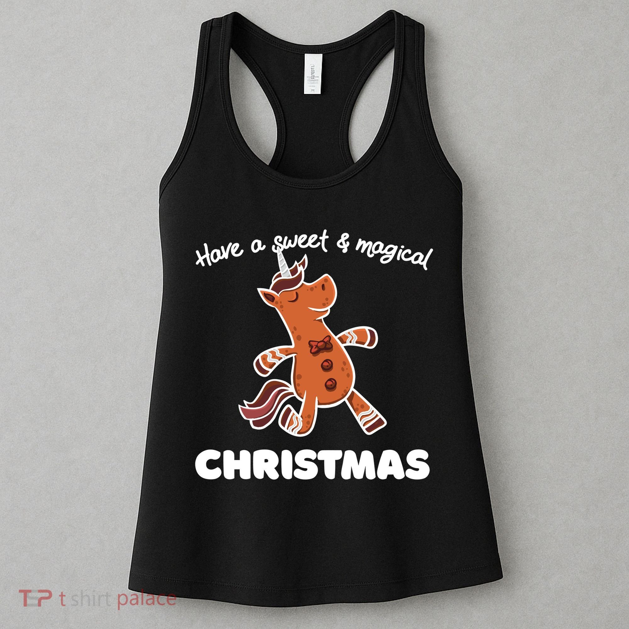 Gingerbread Unicorn Cookie Magical Christmas Women's Tank Top