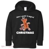 Gingerbread Unicorn Cookie Magical Christmas Toddler Hoodie thumb 0