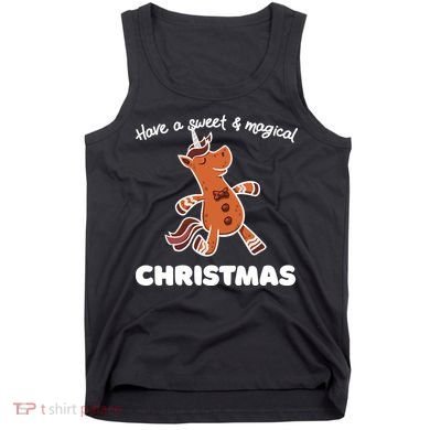 Gingerbread Unicorn Cookie Magical Christmas Tank Top