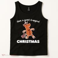 Gingerbread Unicorn Cookie Magical Christmas Tank Top thumb 2