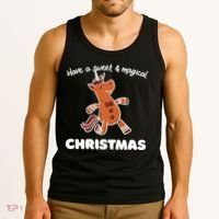 Gingerbread Unicorn Cookie Magical Christmas Tank Top thumb 3