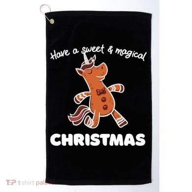 Gingerbread Unicorn Cookie Magical Christmas Golf Towel