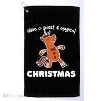 Gingerbread Unicorn Cookie Magical Christmas Golf Towel thumb 0