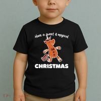 Gingerbread Unicorn Cookie Magical Christmas Toddler T-Shirt thumb 2