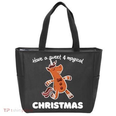 Gingerbread Unicorn Cookie Magical Christmas Tote Bag