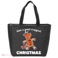 Gingerbread Unicorn Cookie Magical Christmas Tote Bag thumb 0