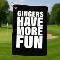 Gingers Have More Fun Golf Towel thumb 1