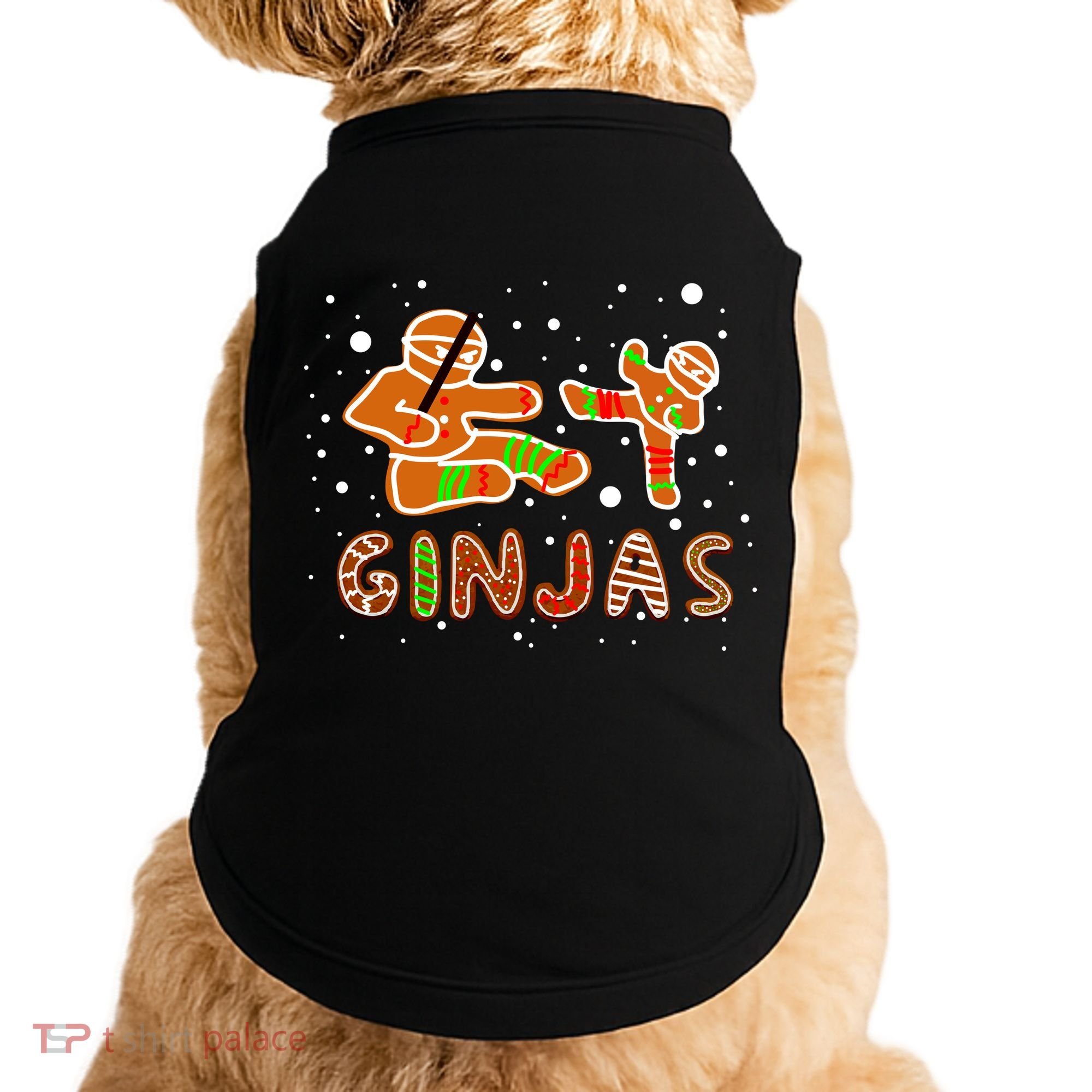 Ginjas Funny Gingerbread Christmas Doggie Tank