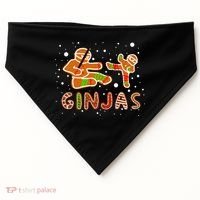 Ginjas Funny Gingerbread Christmas USA-Made Doggie Bandana thumb 0