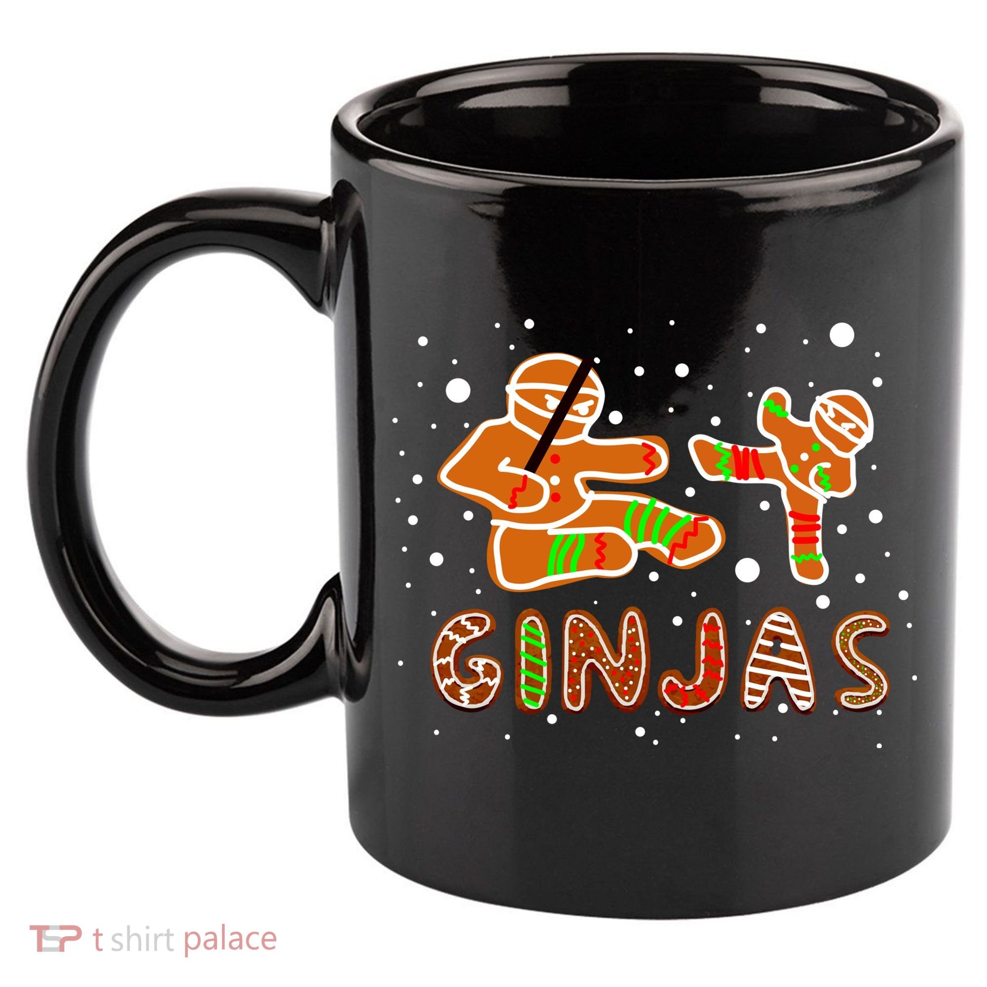 Ginjas Funny Gingerbread Christmas 11oz C Handle Ceramic Mug