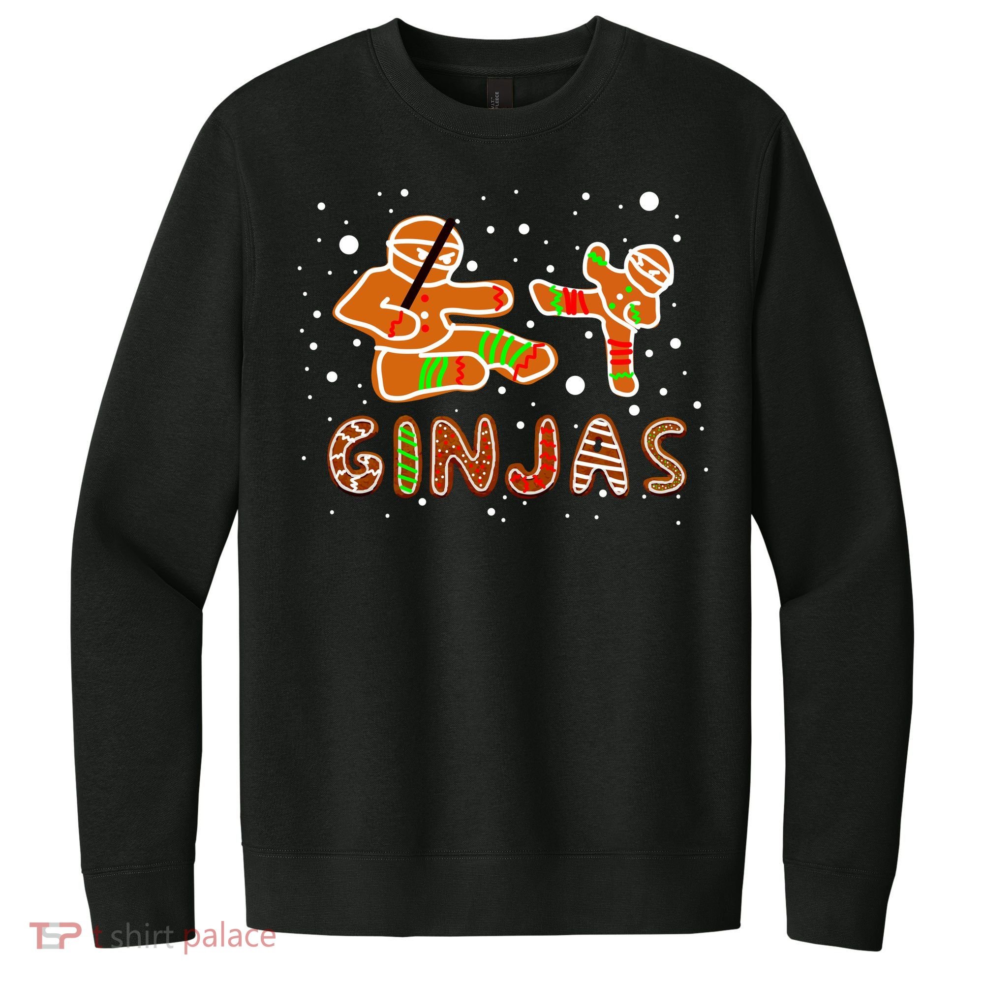 Ginjas Funny Gingerbread Christmas V.I.T. Fleece Crew Sweatshirt