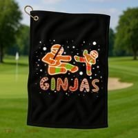 Ginjas Funny Gingerbread Christmas Golf Towel thumb 1