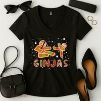 Ginjas Funny Gingerbread Christmas Women's V-Neck T-Shirt thumb 2