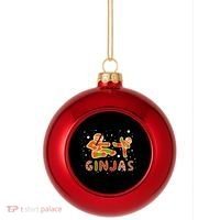 Ginjas Funny Gingerbread Christmas Plastic Christmas Ball Ornament thumb 0