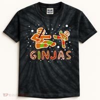 Ginjas Funny Gingerbread Christmas Kids Tie-Dye T-Shirt thumb 0