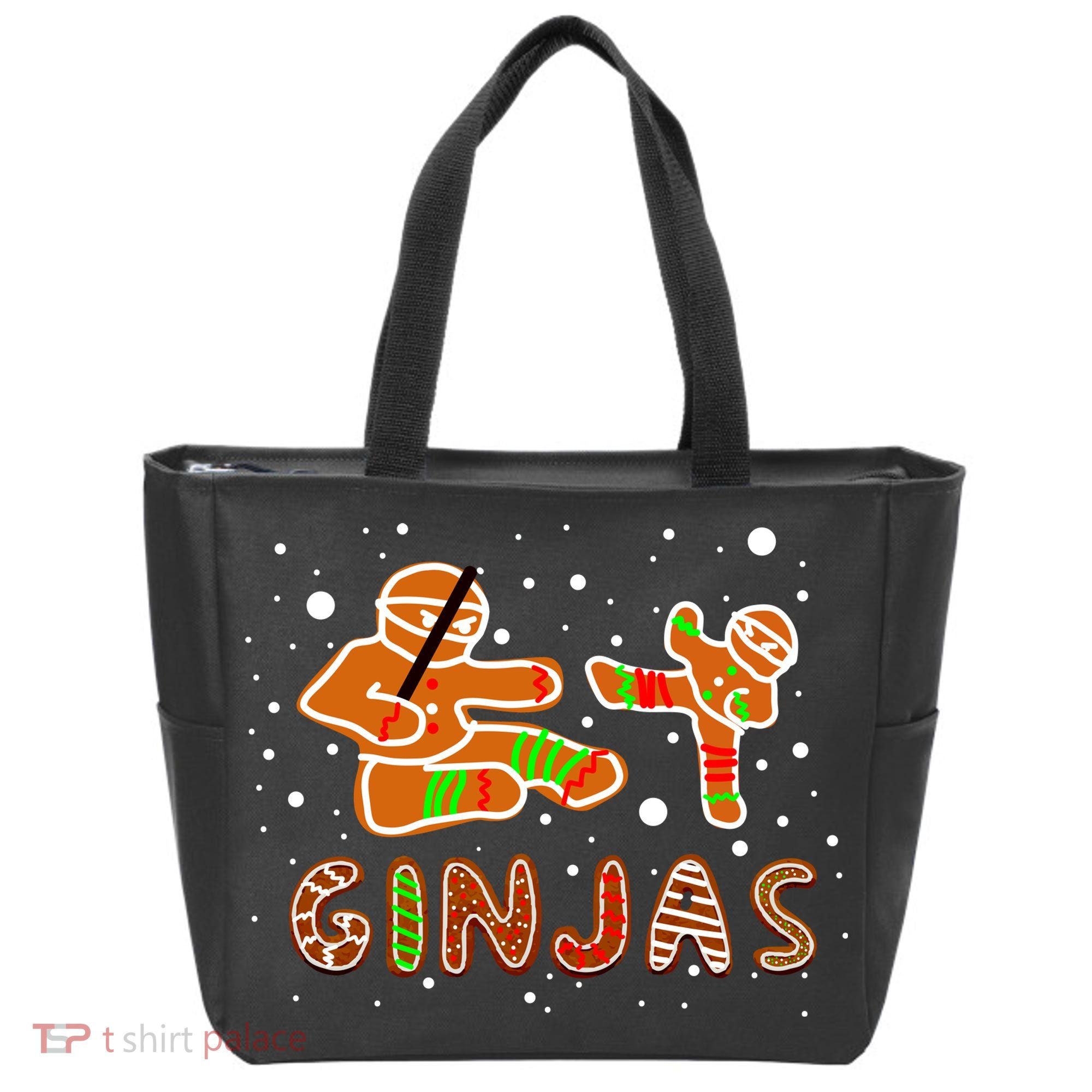 Ginjas Funny Gingerbread Christmas Tote Bag