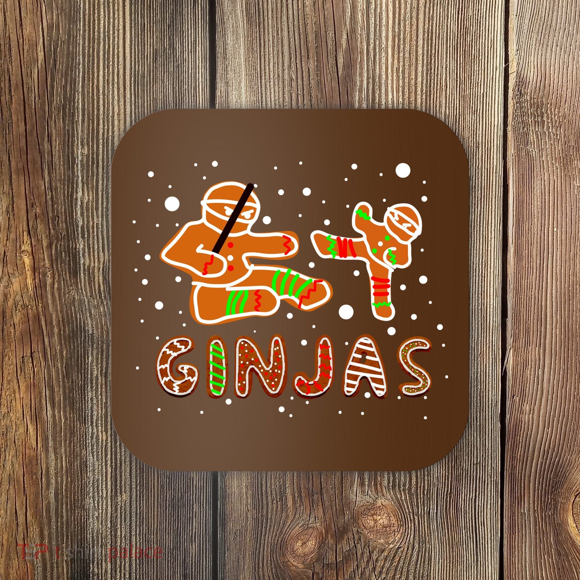 Ginjas Funny Gingerbread Christmas Coaster