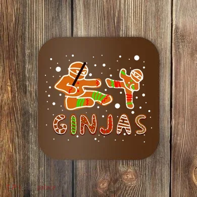 Ginjas Funny Gingerbread Christmas Coaster