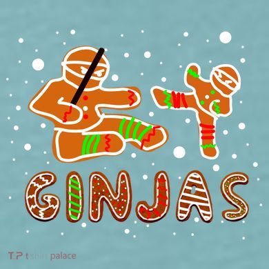 Ginjas Funny Gingerbread Christmas Sueded Cloud Jersey T-Shirt